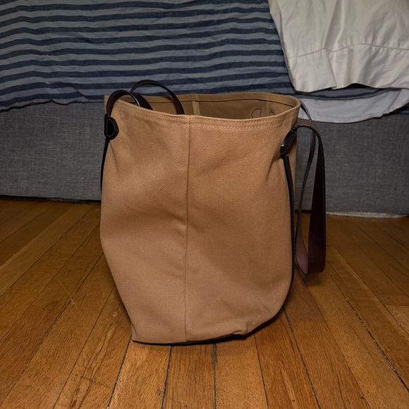 Filson Brown Canvas Tote with Leather Straps - Picture 2 of 7